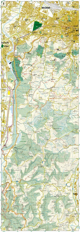 Via degli Dei 1:25.000 hiking & mountain bike map Preview 1