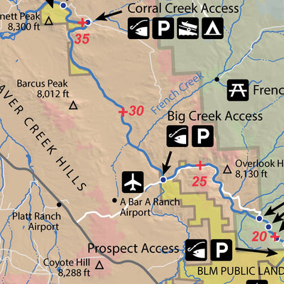 North Platte River Fishing Map - Walden CO to Seminoe Reservoir Preview 3