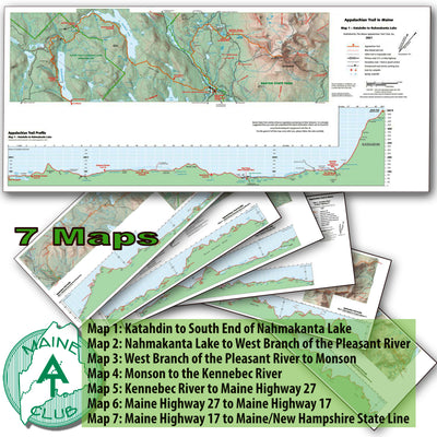 Appalachian Trail in Maine - 7 Map Bundle Preview 2