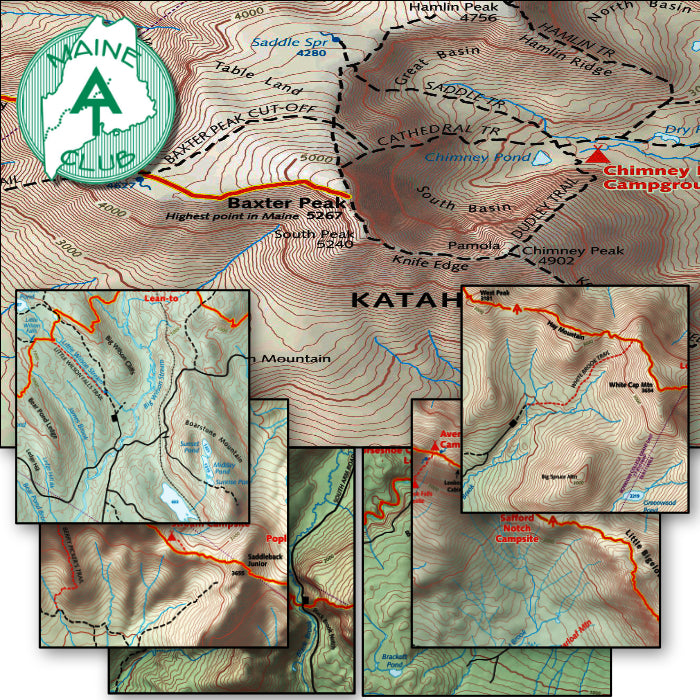 Appalachian Trail in Maine - 7 Map Bundle by Maine Appalachian Trail ...