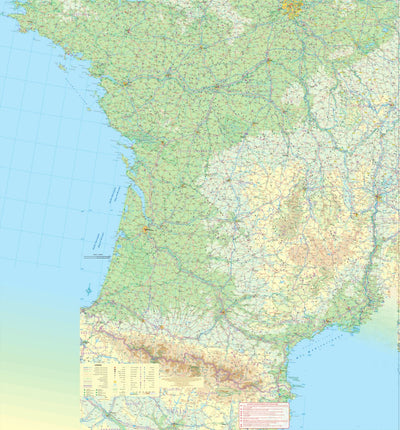 France Atlantic Coast Bike & Road 1:600,000 (ITMB) Preview 1