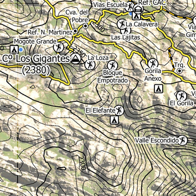 Mapa Topográfico Los Gigantes Visión Ampliada Preview 2