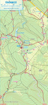 Törökmező turista-, biciklis térkép; tourist biking map Preview 1