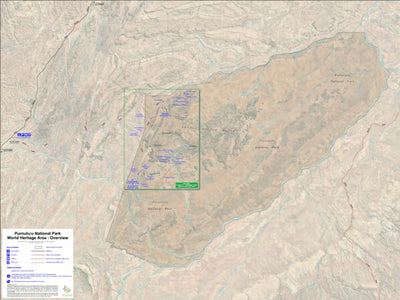 Purnululu National Park, World Heritage Area - Overview Map Preview 1
