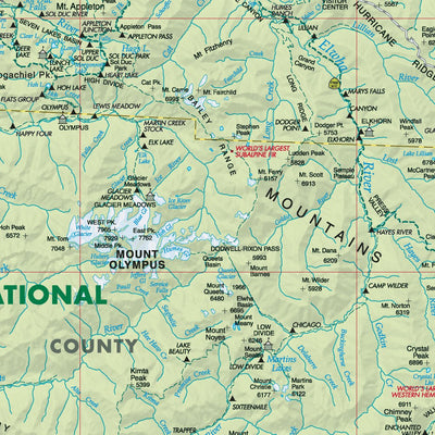 Olympic Peninsula Recreation Map Preview 2