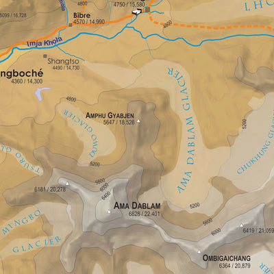 EVEREST Region TREKKING Map Preview 2