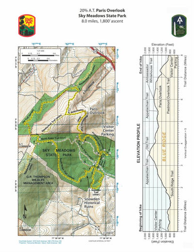 Hike 35: Paris Overlook at Sky Meadows State Park Preview 1