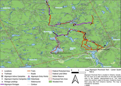 Algonquin Provincial Park - West and South Maps Bundle Preview 1