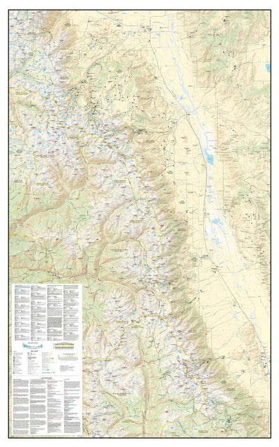 Mt.Whitney to Bishop (South Sierras), CA Trail Map Preview 1
