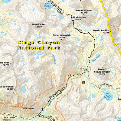 Mt.Whitney to Bishop (South Sierras), CA Trail Map Preview 2