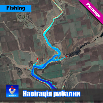 Інгул річка. Софіївське водосховище. (Миколаївська область) Карта глибин. (Package) Preview 1