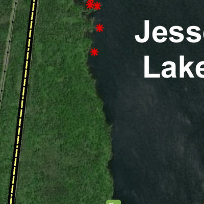 Jesse Lake - Nipigon River Fishing Map Preview 2