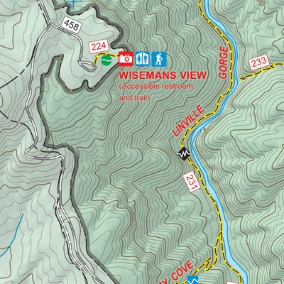 Pisgah National Forest, Linville Gorge Wilderness, Special Use Map Preview 2