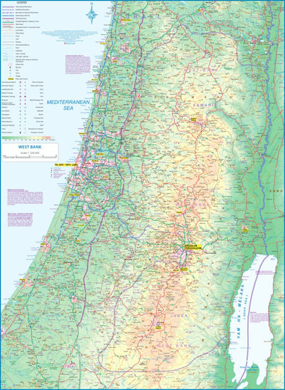 West Bank, Israel & Palestine 1:225,000 - ITMB Preview 1