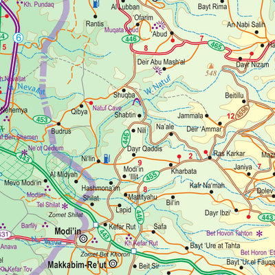 West Bank, Israel & Palestine 1:225,000 - ITMB Preview 2