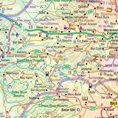 West Bank, Israel & Palestine 1:225,000 - ITMB Preview 3