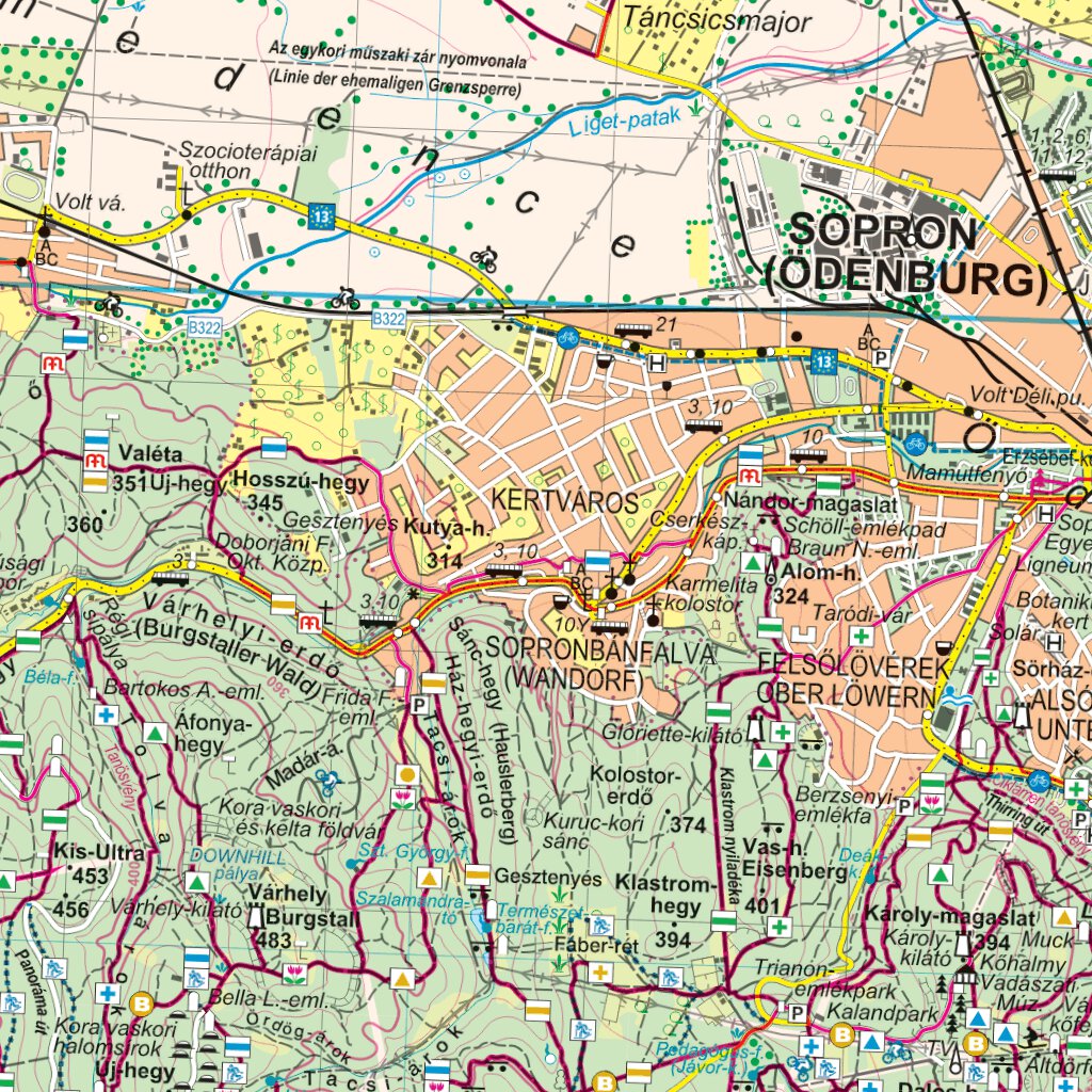 SOPRONI-HEGYSÉG turistatérkép / tourist Map by Cartographia Kft ...