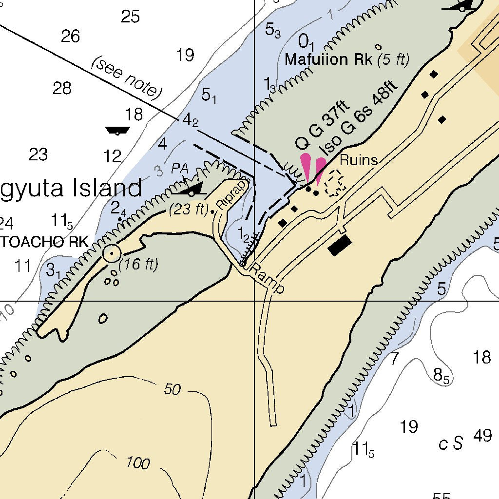 Mariana Islands Rota Map by National Oceanographic & Atmospheric ...