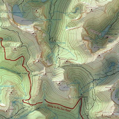 Ultimate Glacier National Park Topo Preview 3