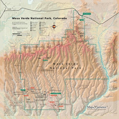 Mesa Verde National Park - NPS Map - Hike Colorado Preview 1