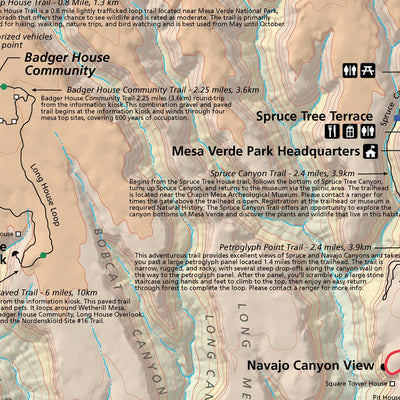 Mesa Verde National Park - NPS Map - Hike Colorado Preview 3