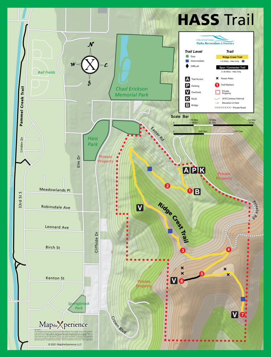 City of La Crosse Hass Trail Map by Map the Xperience | Avenza Maps