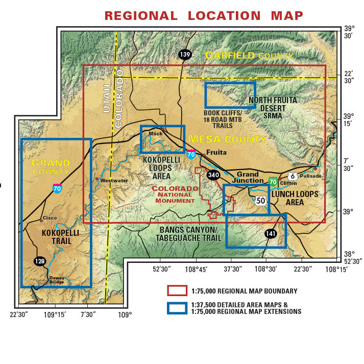 Fruita-Grand Junction Trails 7th ed. Map by Latitude 40 maps | Avenza Maps