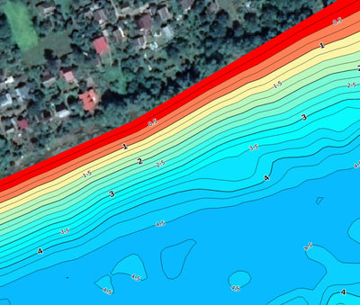 Дністер річка (с.Атаки - с. Окопи) Карта глибин. Preview 2