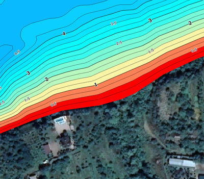 Дністер річка (с.Атаки - с. Окопи) Карта глибин. Preview 3