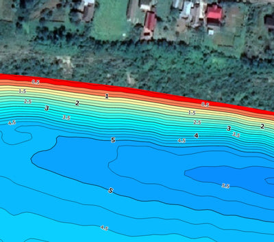 Дністер річка (с.Окопи - с.Білівці) Карта глибин. Preview 2