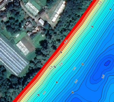Дністер річка (с.Окопи - с.Білівці) Карта глибин. Preview 3