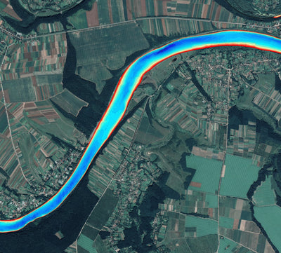 Дністер річка (с.Окопи - с.Білівці) Карта глибин. Preview 1