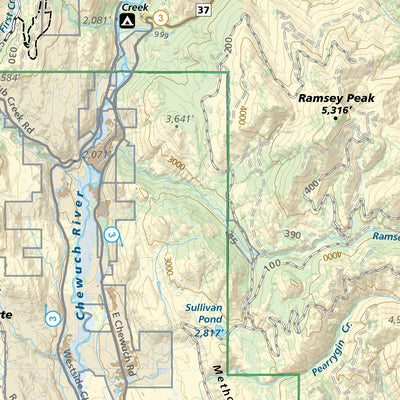 Methow, Twisp & Pasayten Wilderness, Washington Trail Map Preview 2