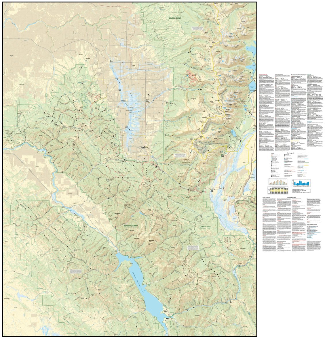 Big Hole and Teton Mountains, ID/WY Trail Map by Adventure Maps