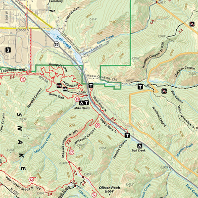 Big Hole and Teton Mountains, ID/WY Trail Map Preview 2