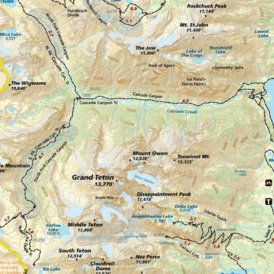 Big Hole and Teton Mountains, ID/WY Trail Map Preview 3