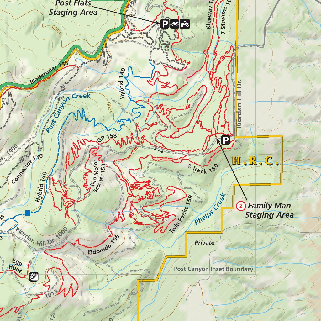 Canyon Syncline Loop Trail Hood River, Oregon Trail Map By