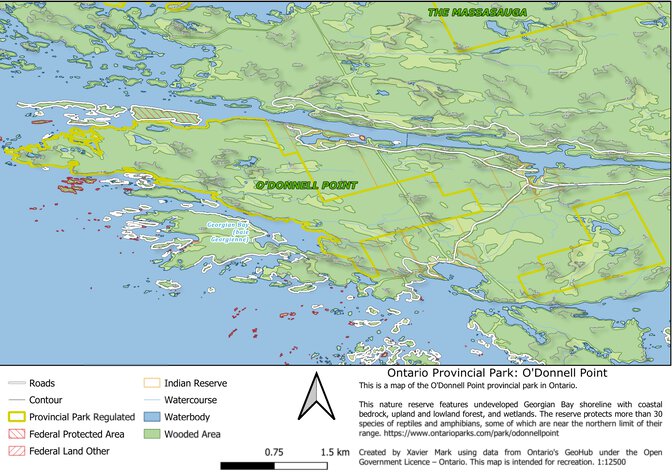 Ontario Nature Reserve: O'Donnell Point Map by Xavier Maps | Avenza Maps