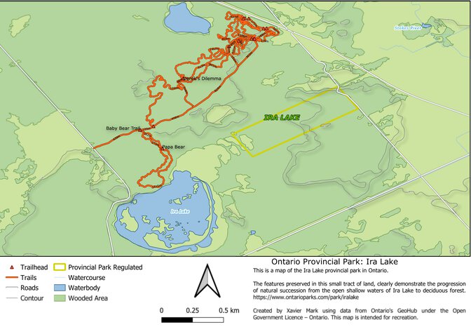 Ontario Nature Reserve: Ira Lake Map by Xavier Maps | Avenza Maps