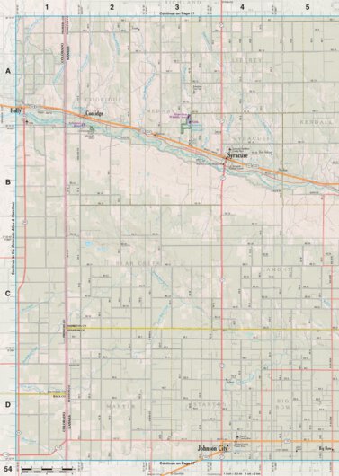 Kansas Atlas & Gazetteer Page 54 Preview 1