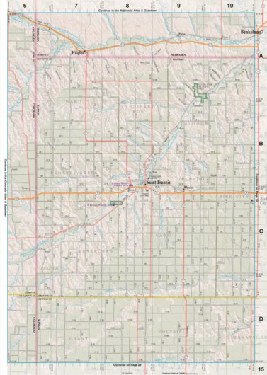 Kansas Atlas & Gazetteer Page 15 Preview 1
