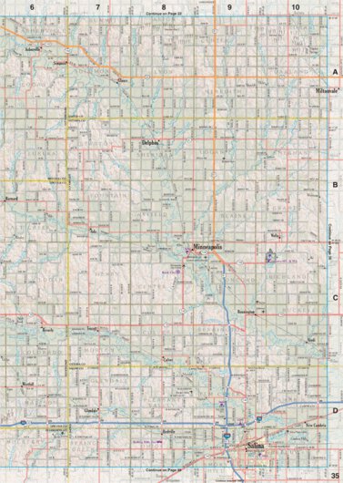 Kansas Atlas & Gazetteer Page 35 Preview 1
