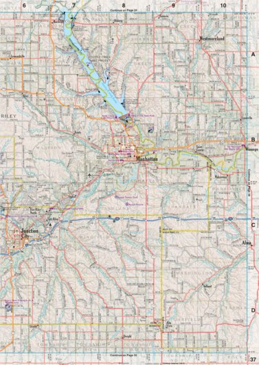 Kansas Atlas & Gazetteer Page 37 Preview 1