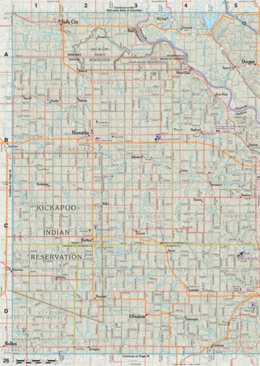 Kansas Atlas & Gazetteer Page 26 Preview 1