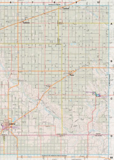 Kansas Atlas & Gazetteer Page 69 Preview 1