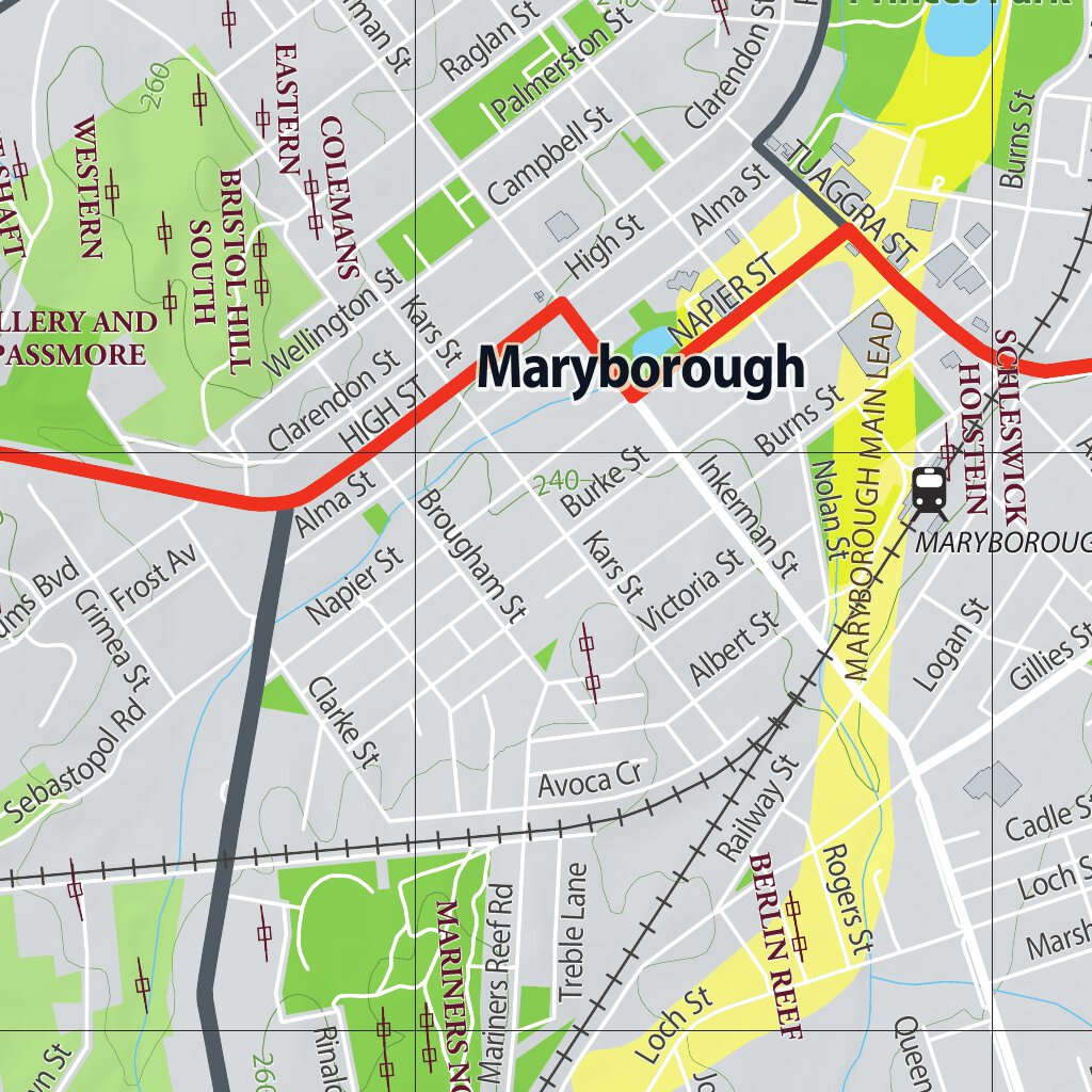 Maryborough Qld Bus Routes Map.pdf Maryborough - Gold Prospecting Map by Signal Prospecting | Avenza Maps