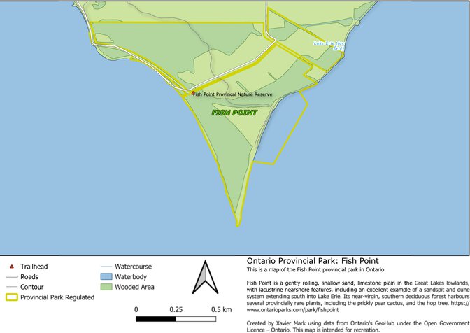 Ontario Nature Reserve: Fish Point Map by Xavier Maps | Avenza Maps