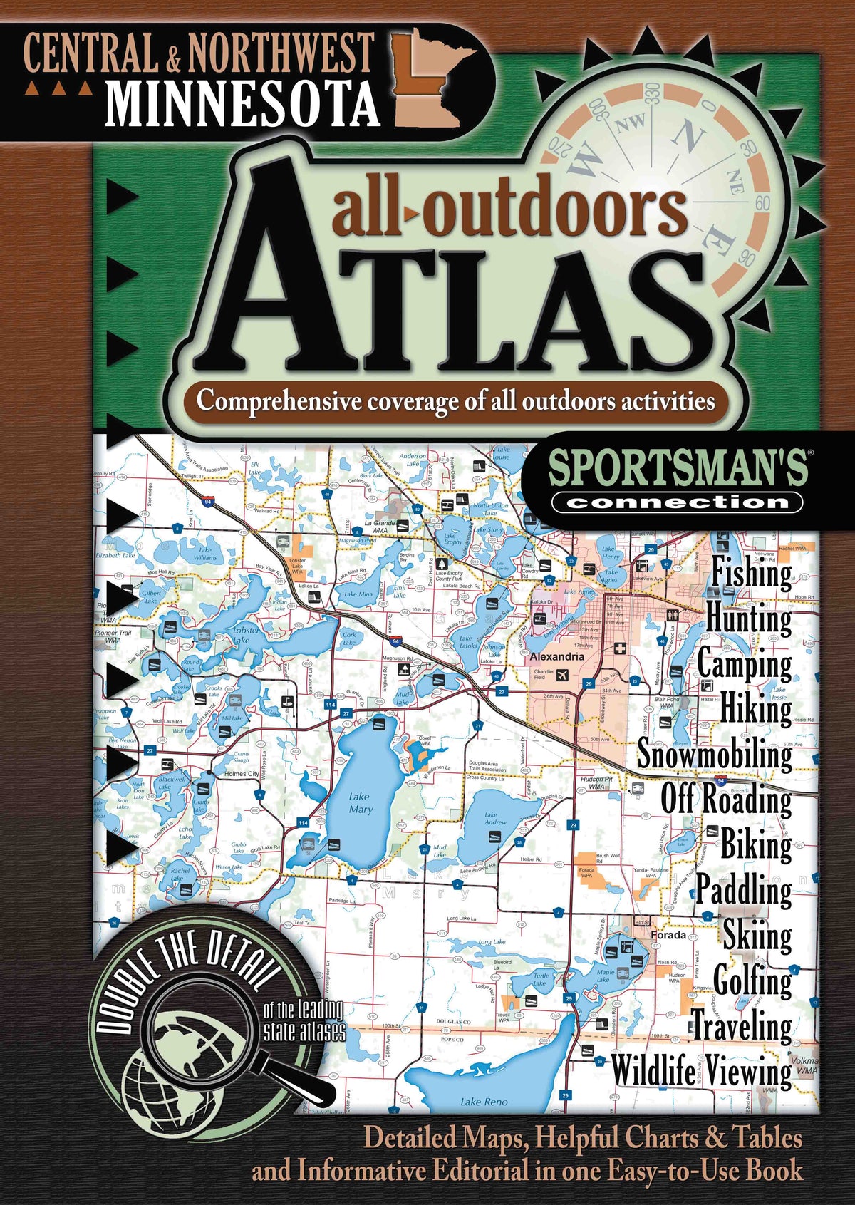 Central-Northwest MN All-Outdoors Atlas & Field Guide Map by Sportsman ...