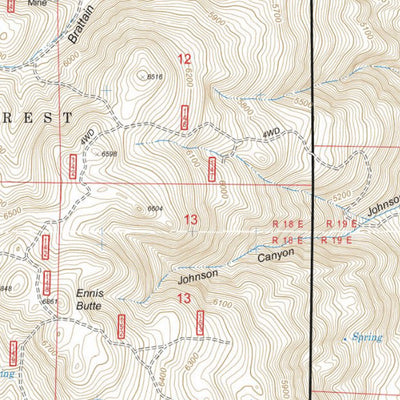Central Oregon Where to Ride: Crescent Lake, Fort Rock, Silver Lake and the Diablo Rim. Map #12 Preview 3