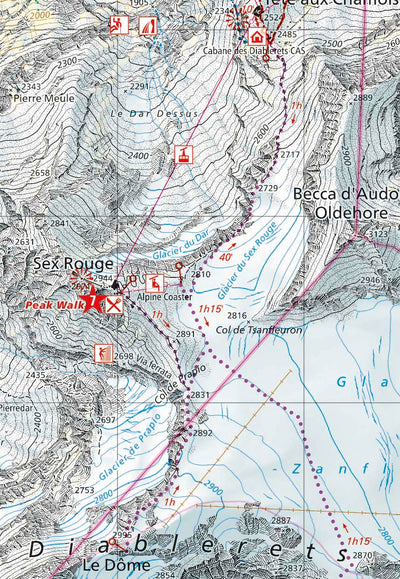 Chablais vaudois Les Diablerets, 1:25'000, Hiking Map Preview 2
